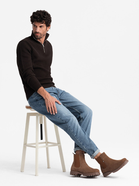 Ombre Clothing Pánské semišové nazouvací boty s vysokým nártem Ombre Clothing