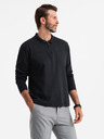 Ombre Clothing Pánské polo tričko s dlouhým rukávem Ombre Clothing