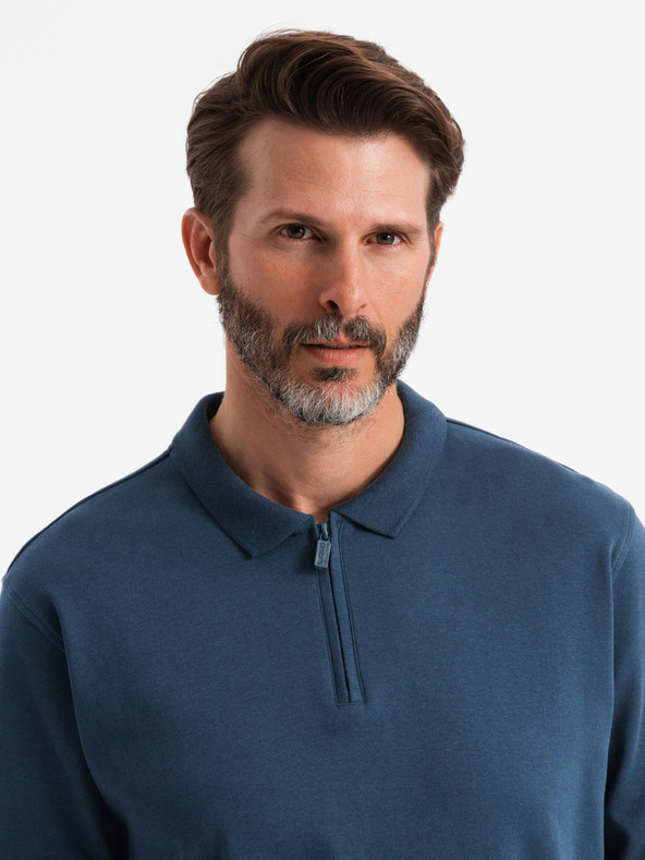 Ombre Clothing Pánské polo tričko s dlouhým rukávem Ombre Clothing