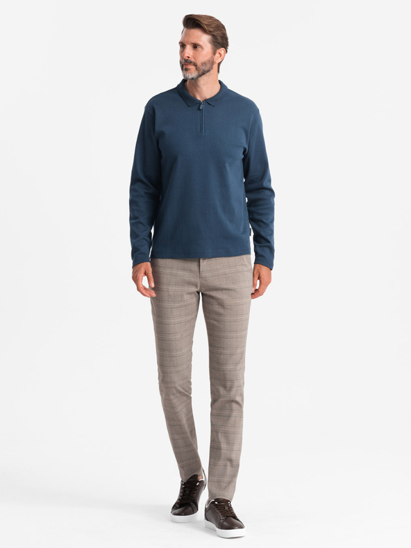 Ombre Clothing Pánské polo tričko s dlouhým rukávem Ombre Clothing