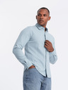 Ombre Clothing Pánská pletená slim košile s dlouhým rukávem Ombre Clothing