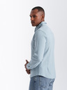 Ombre Clothing Pánská pletená slim košile s dlouhým rukávem Ombre Clothing