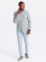 Ombre Clothing Pánská pletená slim košile s dlouhým rukávem Ombre Clothing