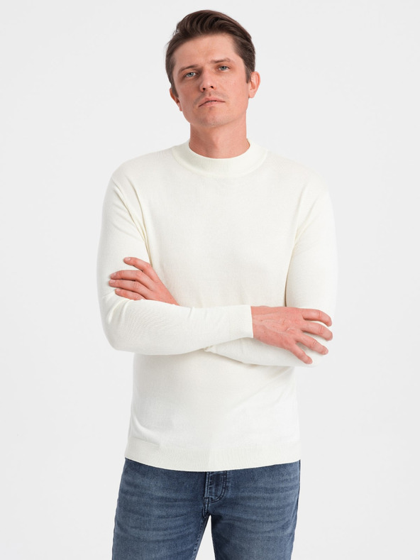 Ombre Clothing Pánský pletený poloviční rolák s viskózou Ombre Clothing
