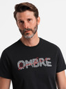 Ombre Clothing Pánské bavlněné tričko s jemnou výšivkou Ombre Clothing