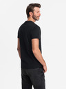 Ombre Clothing Pánské bavlněné tričko s jemnou výšivkou Ombre Clothing