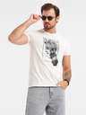 Ombre Clothing Pánské bavlněné tričko s jemnou výšivkou Ombre Clothing