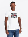 Ombre Clothing Pánské bavlněné tričko s jemnou výšivkou Ombre Clothing