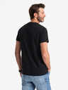 Ombre Clothing Pánské bavlněné tričko s jemnou výšivkou Ombre Clothing