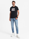 Ombre Clothing Pánské bavlněné tričko s jemnou výšivkou Ombre Clothing