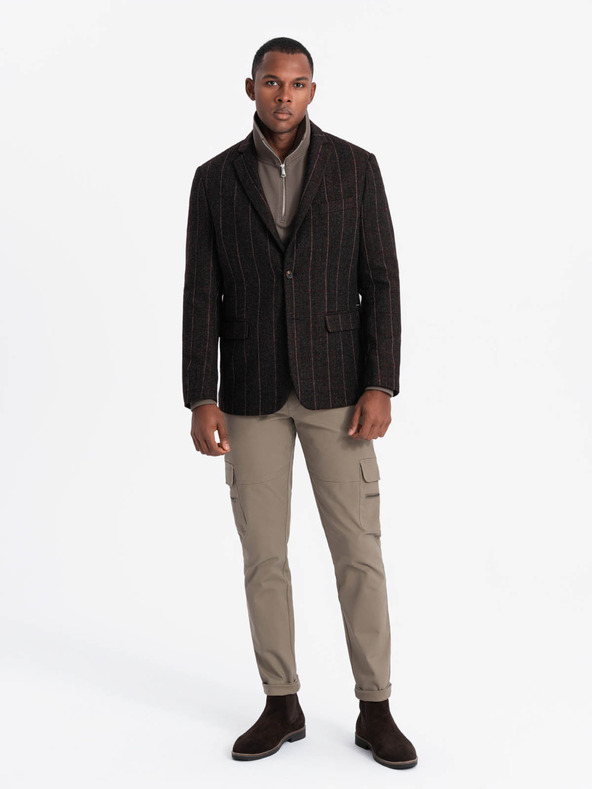 Ombre Clothing Elegantní pánské strukturované pletené sako Ombre Clothing