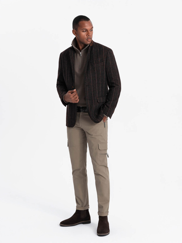 Ombre Clothing Elegantní pánské strukturované pletené sako Ombre Clothing