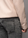 Ombre Clothing Pánské džínové kalhoty STRAIGHT LEG - černé V1 OM-PADP-0133 Ombre Clothing