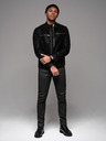 Ombre Clothing Pánské džínové kalhoty STRAIGHT LEG - černé V1 OM-PADP-0133 Ombre Clothing