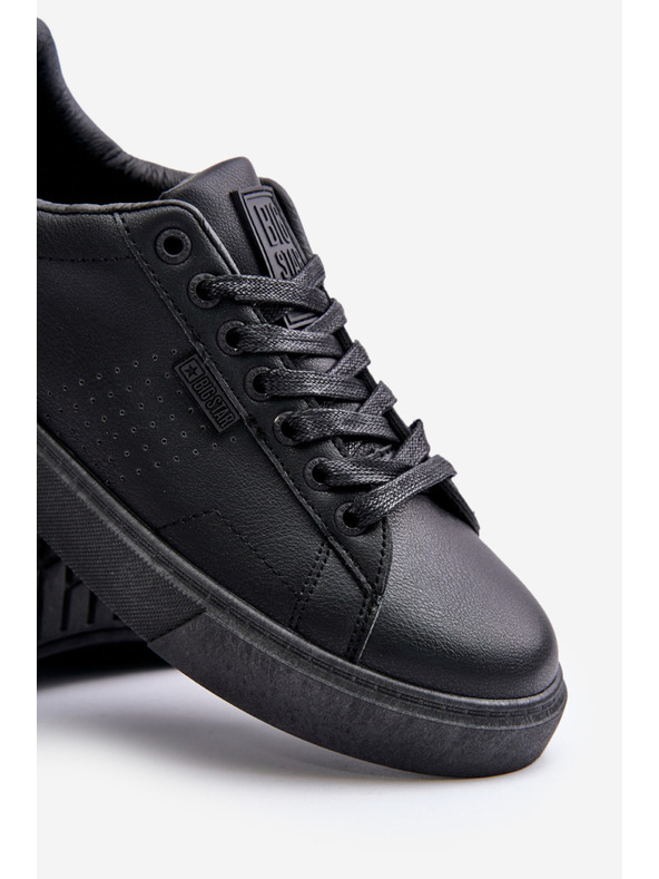 BIG STAR SHOES Tenisky Sneakersy Pánské Z Eko Kůže Big Star OO174117 Černé