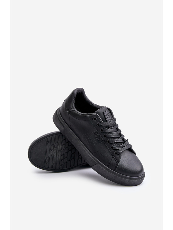 BIG STAR SHOES Tenisky Sneakersy Pánské Z Eko Kůže Big Star OO174117 Černé