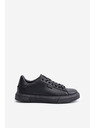 BIG STAR SHOES Tenisky Sneakersy Pánské Z Eko Kůže Big Star OO174117 Černé