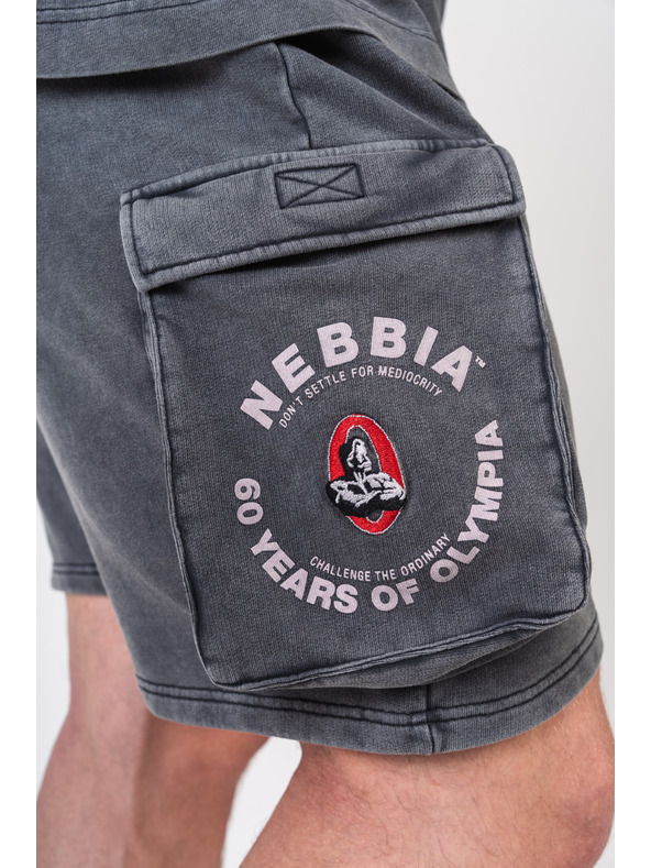 Nebbia Washed volné cargo šortky LEGACY 787 M,light grey