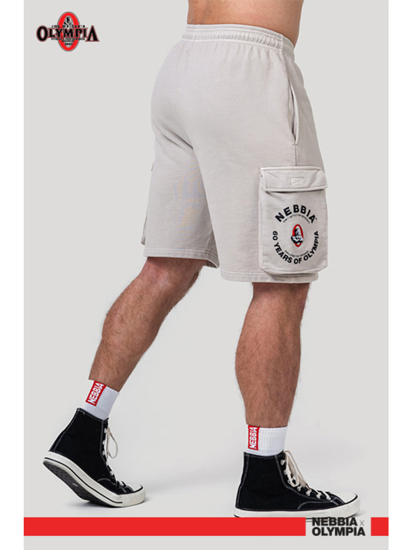 Nebbia Washed volné cargo šortky LEGACY 787 M,light grey