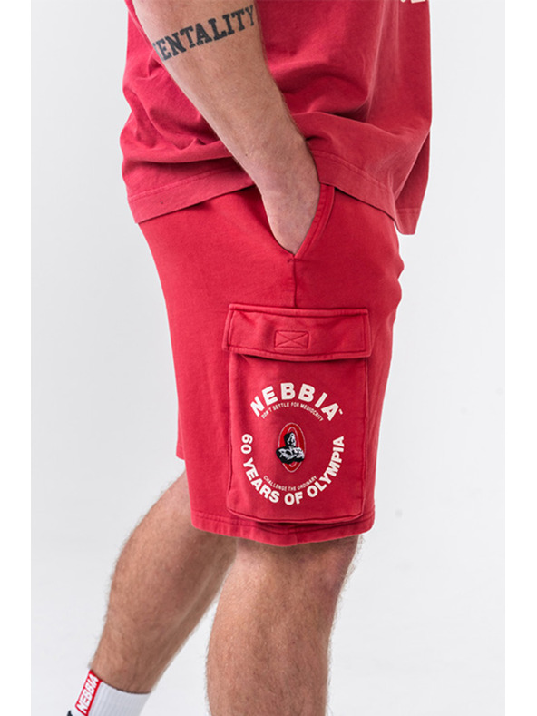 Nebbia Washed volné cargo šortky LEGACY 787 M,light grey