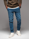 Ombre Clothing Pánské džínové tepláky s lemováním - modré V3 OM-PADJ-0156 Ombre Clothing