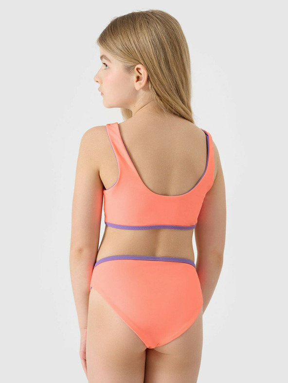 4F Dívčí dvoudílné plavky 4F - korálové/fialové