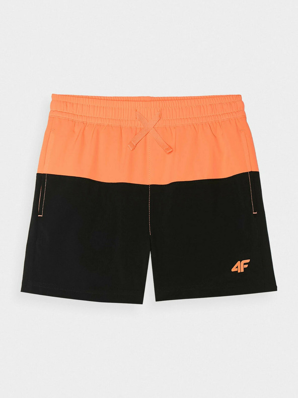 4F Chlapecké plážové šortky typu boardshorts 4F - oranžové