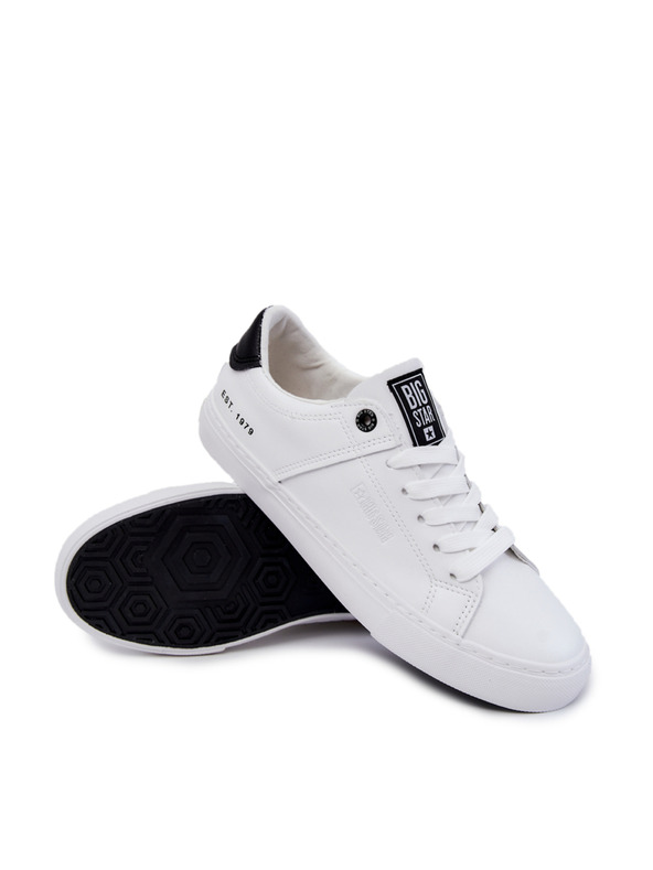 BIG STAR SHOES Pánské kožené tenisky Big Star - bílá