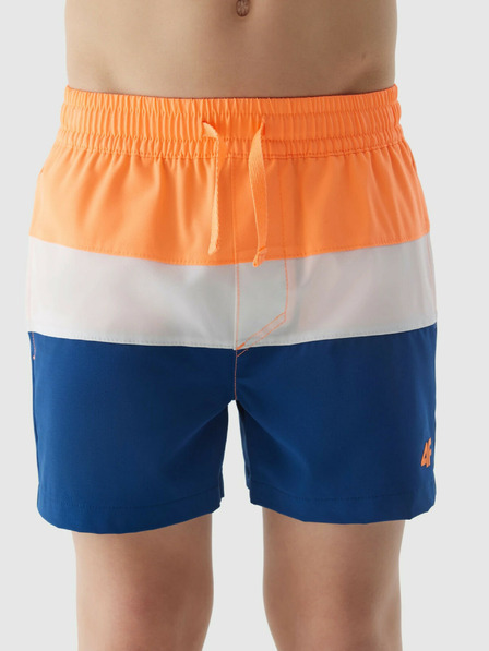 4F Chlapecké plážové šortky typu boardshorts 4F - oranžové