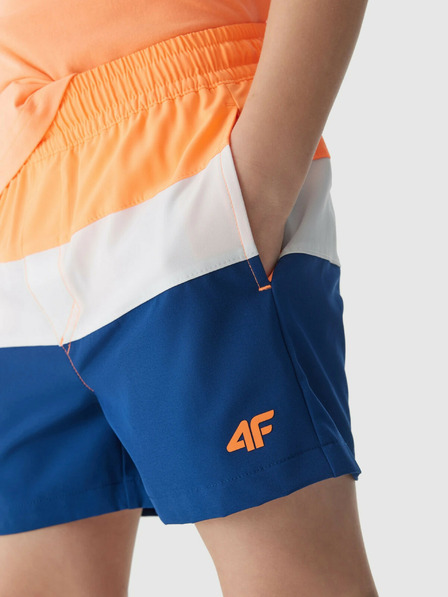 4F Chlapecké plážové šortky typu boardshorts 4F - oranžové