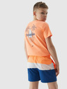 4F Chlapecké plážové šortky typu boardshorts 4F - oranžové