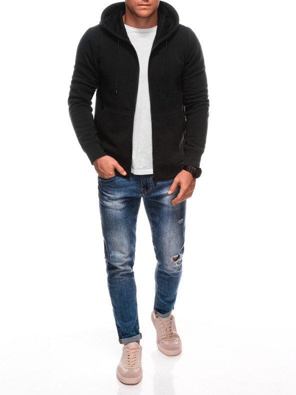 Edoti Pánská mikina BASIC na zip s kapucí Edoti