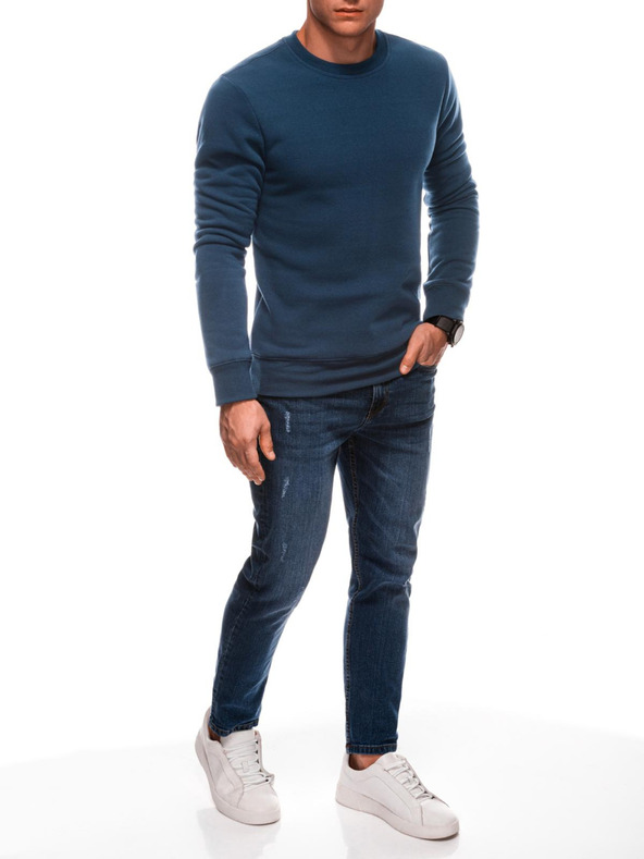 Edoti Pánská pevná mikina BASIC s kulatým výstřihem Edoti