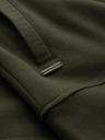 Ombre Clothing Bavlněná pánská mikina bomber na zip khaki Ombre Clothing