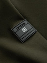 Ombre Clothing Bavlněná pánská mikina bomber na zip khaki Ombre Clothing