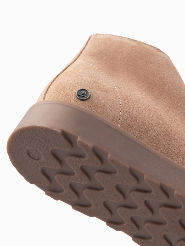 Ombre Clothing Pánská semišová kotníková obuv s hrubou podrážkou béžová Ombre Clothing