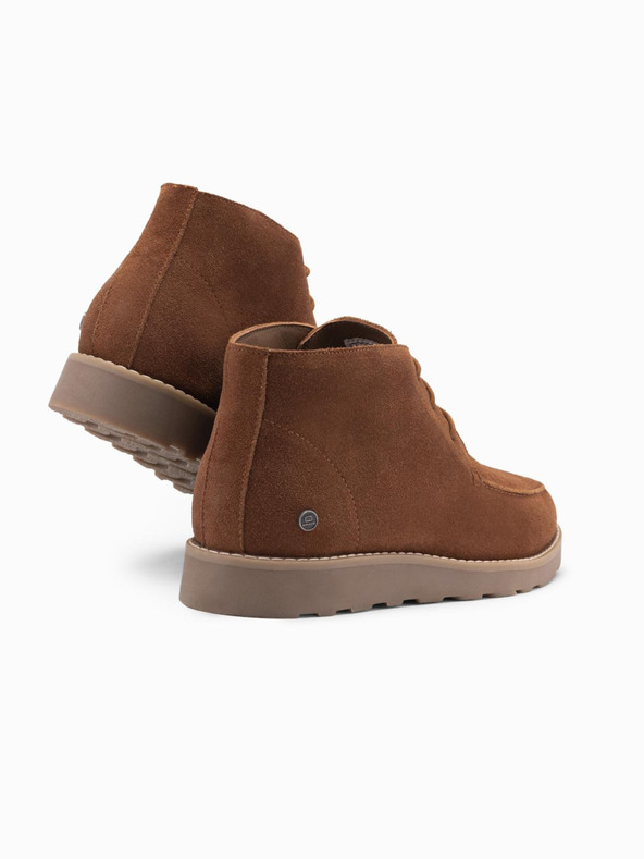 Ombre Clothing Pánská semišová kotníková obuv s hrubou podrážkou hnědá Ombre Clothing