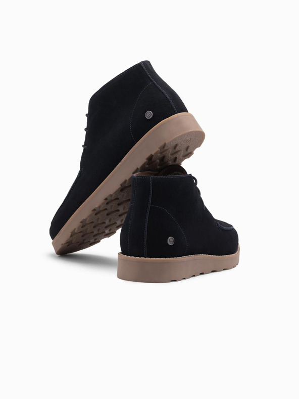 Ombre Clothing Pánská semišová kotníková obuv s hrubou podrážkou modrá Ombre Clothing