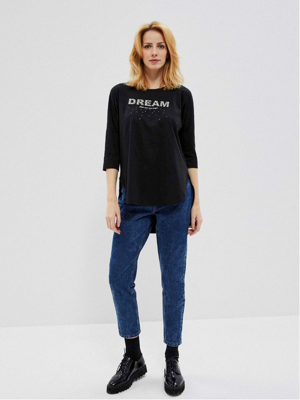 Moodo Černé dámské tričko Moodo