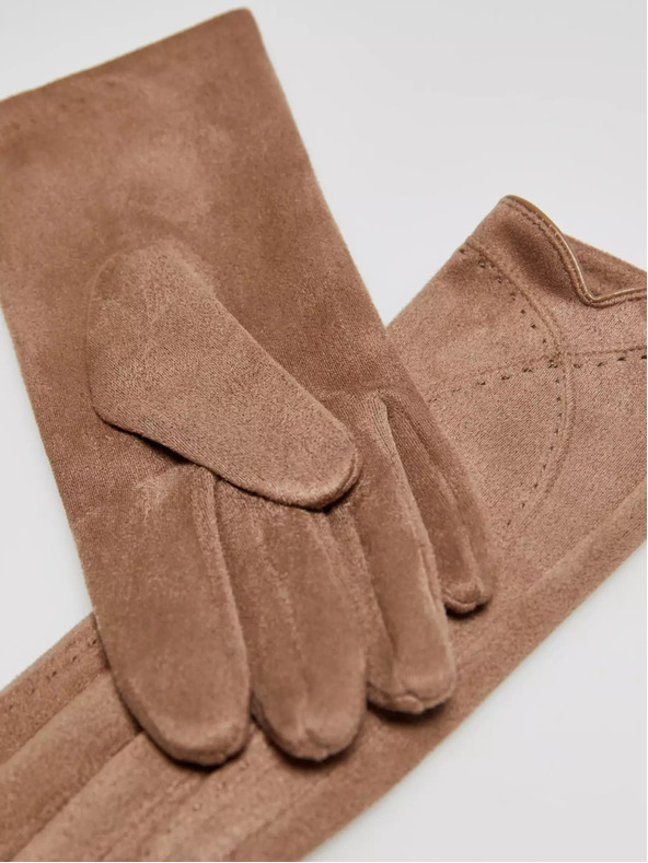 Moodo Hnědé dámské rukavice Moodo