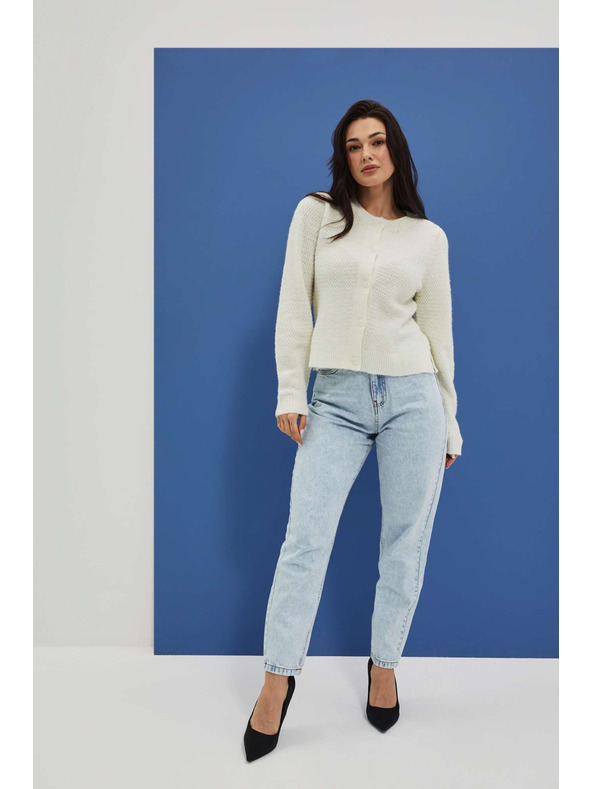 Moodo Bílý dámský kardigan Moodo