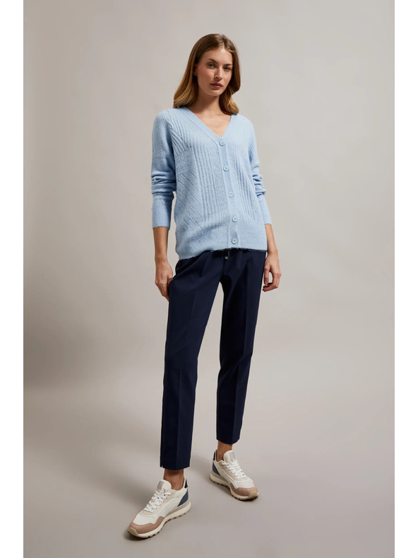 Moodo Světle modrý dámský kardigan Moodo