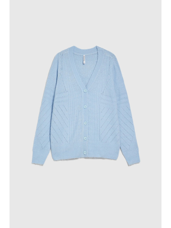 Moodo Světle modrý dámský kardigan Moodo