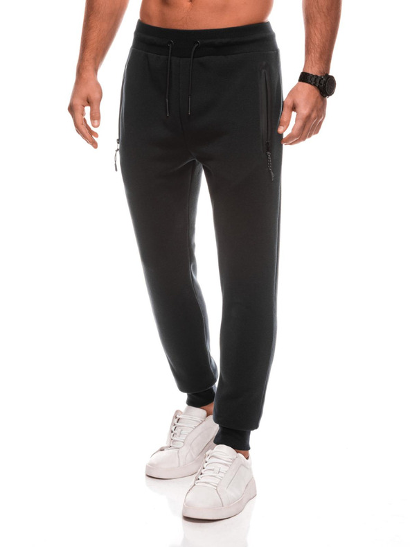 Edoti Černé pánské tepláky Edoti