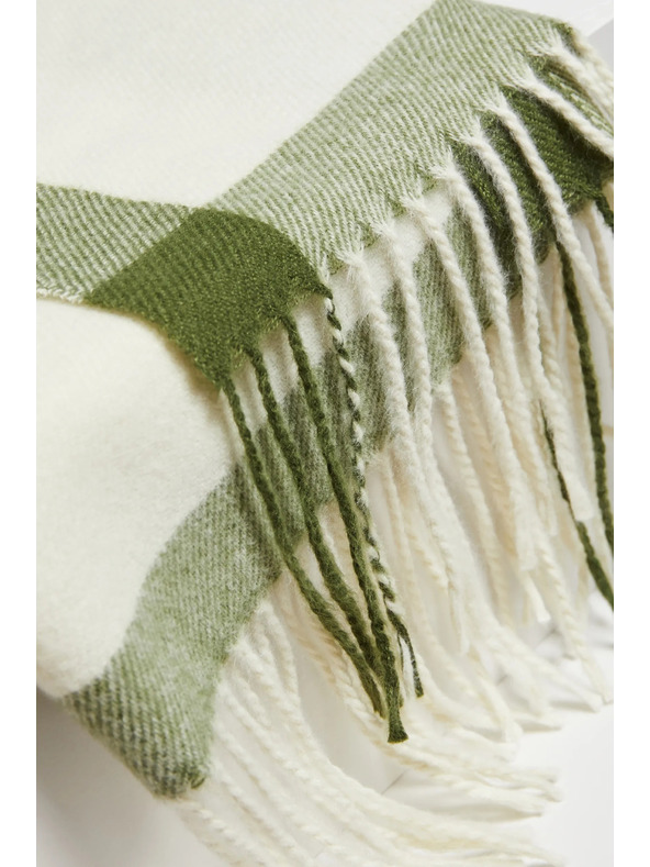 Moodo Bílo-zelená dámská šála Moodo