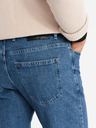 Ombre Clothing Pánské klasické seprané džíny REGULAR FIT modrá Ombre Clothing