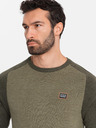 Ombre Clothing Pánský pletený svetr RELAXED FIT se vzorem zelená Ombre Clothing
