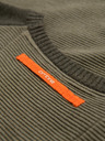 Ombre Clothing Pánský pletený svetr RELAXED FIT se vzorem zelená Ombre Clothing