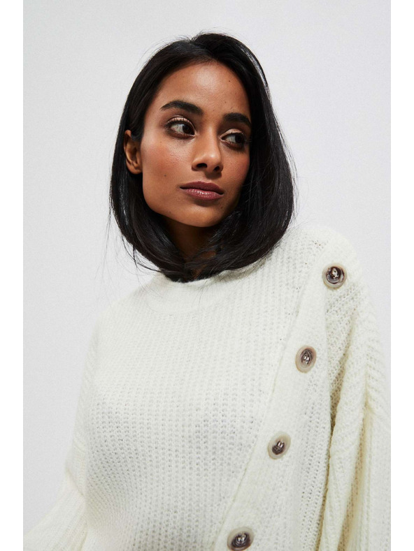 Moodo Bílý dámský svetr Moodo