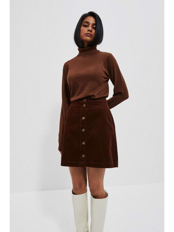 Moodo Hnědá dámská sukně Moodo
